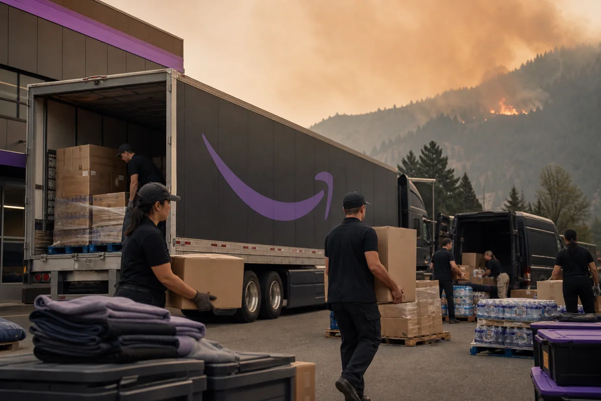 Amazon expands wildfire disaster relief capacity in Canada and California
