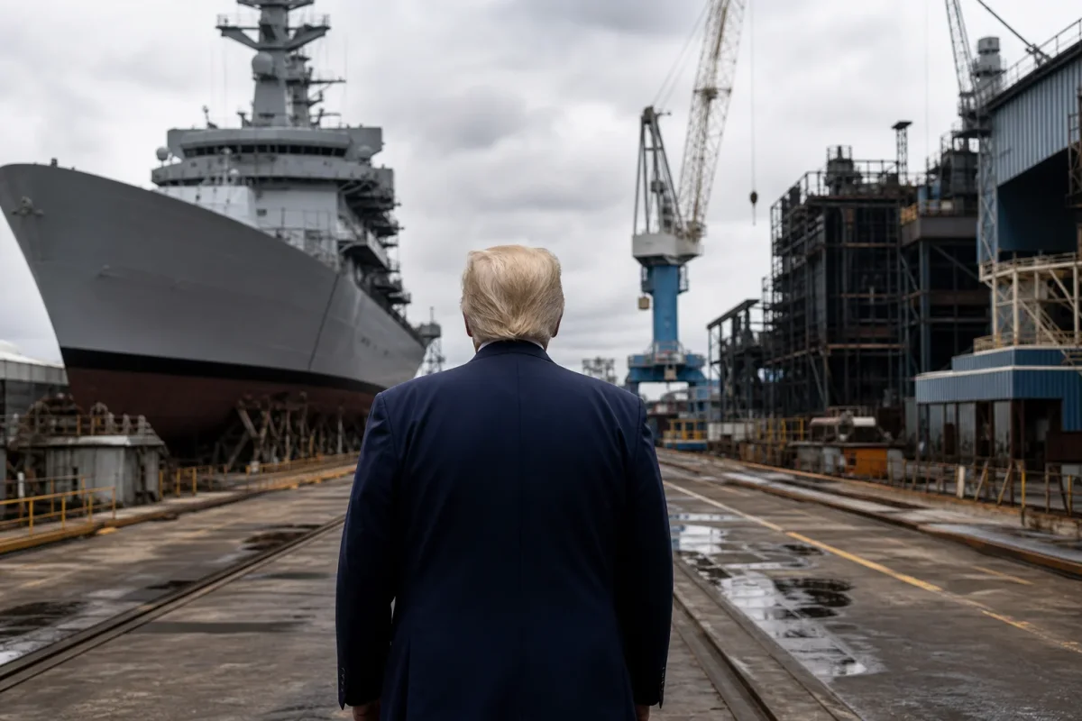 Trump Orders Navy Shipbuilding Overhaul and New U.S. Shipyard